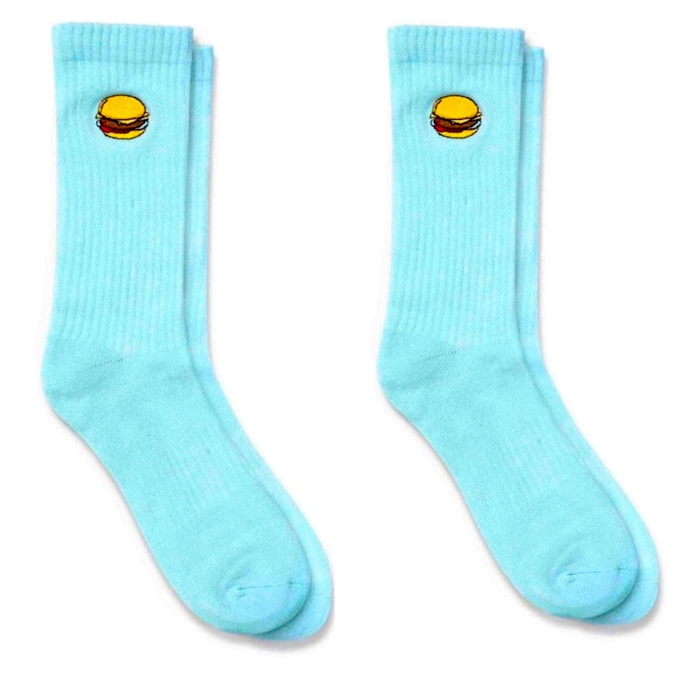 Men's Human Knowledge Burgers Crew Socks